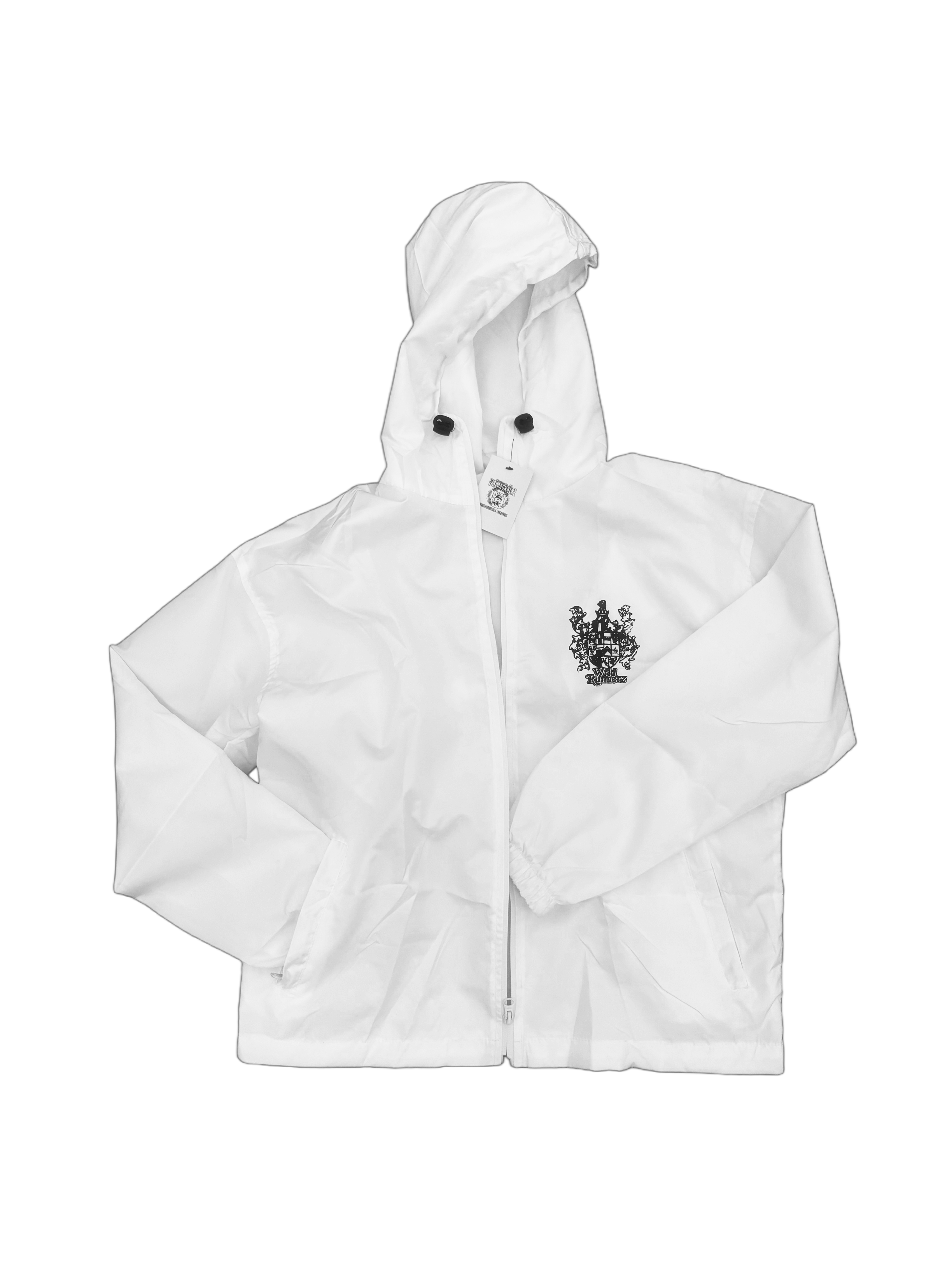 White windbreaker