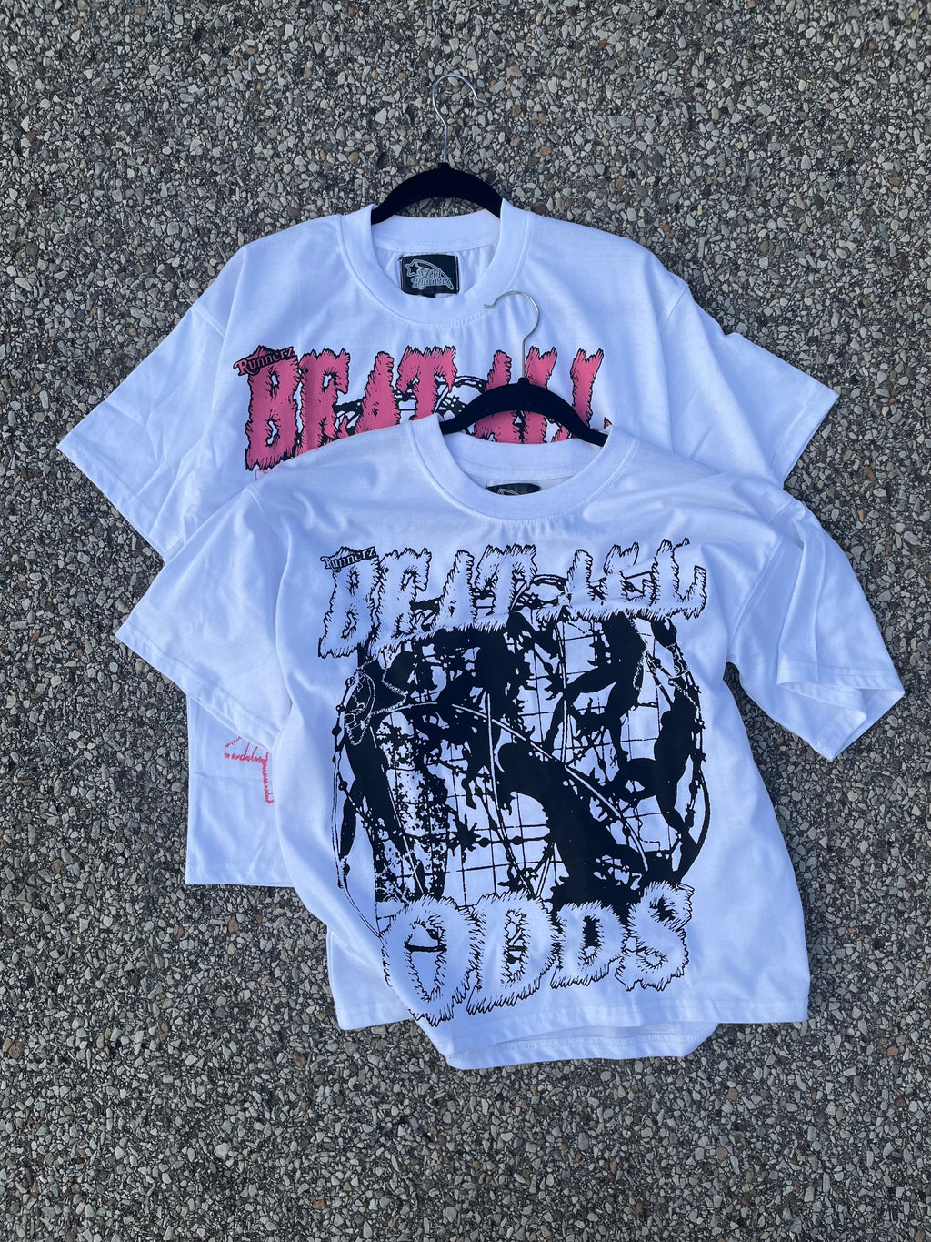 Beat all ODDS oversized black tee
