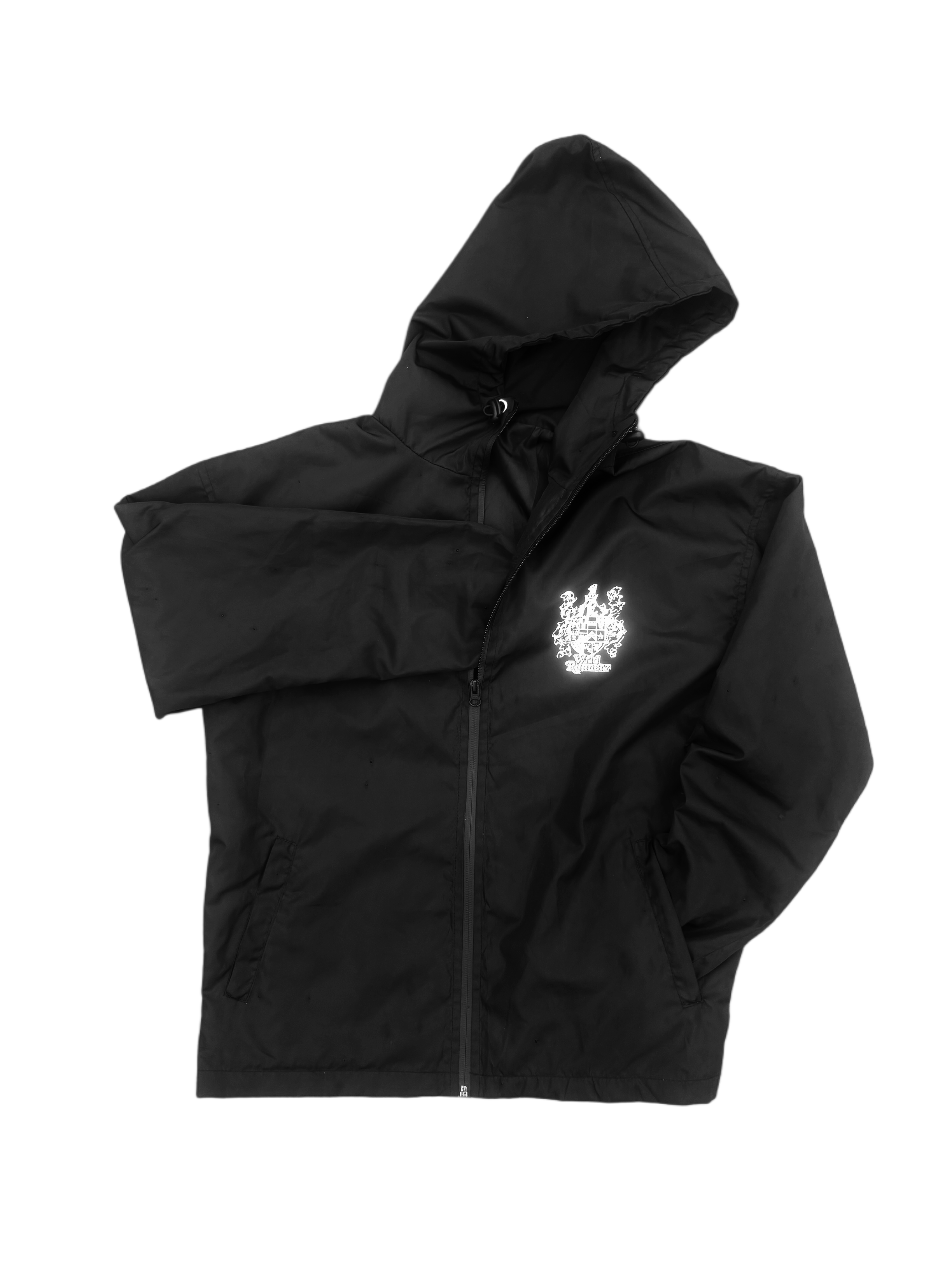 Black windbreaker