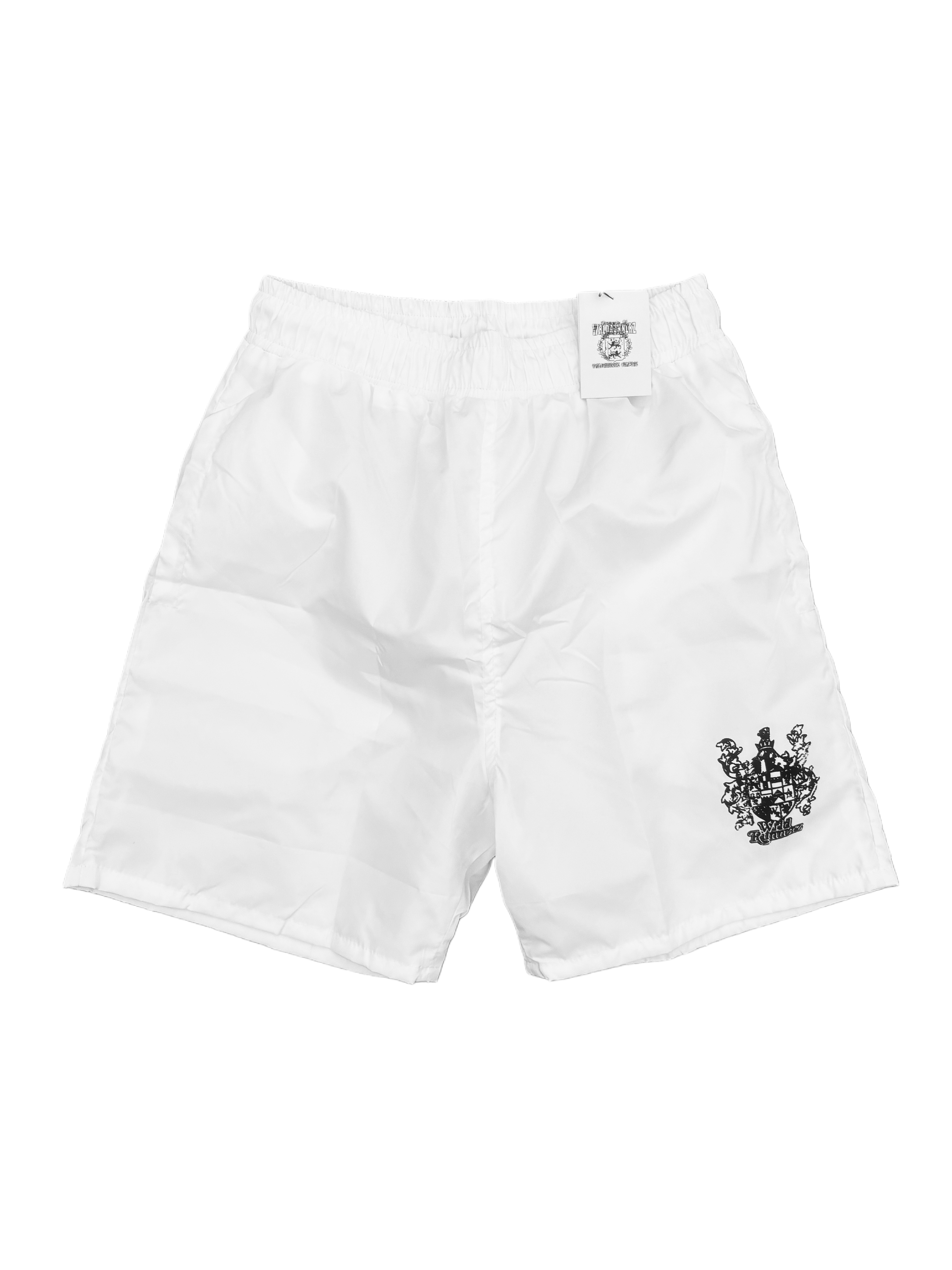 White windbreaker shorts