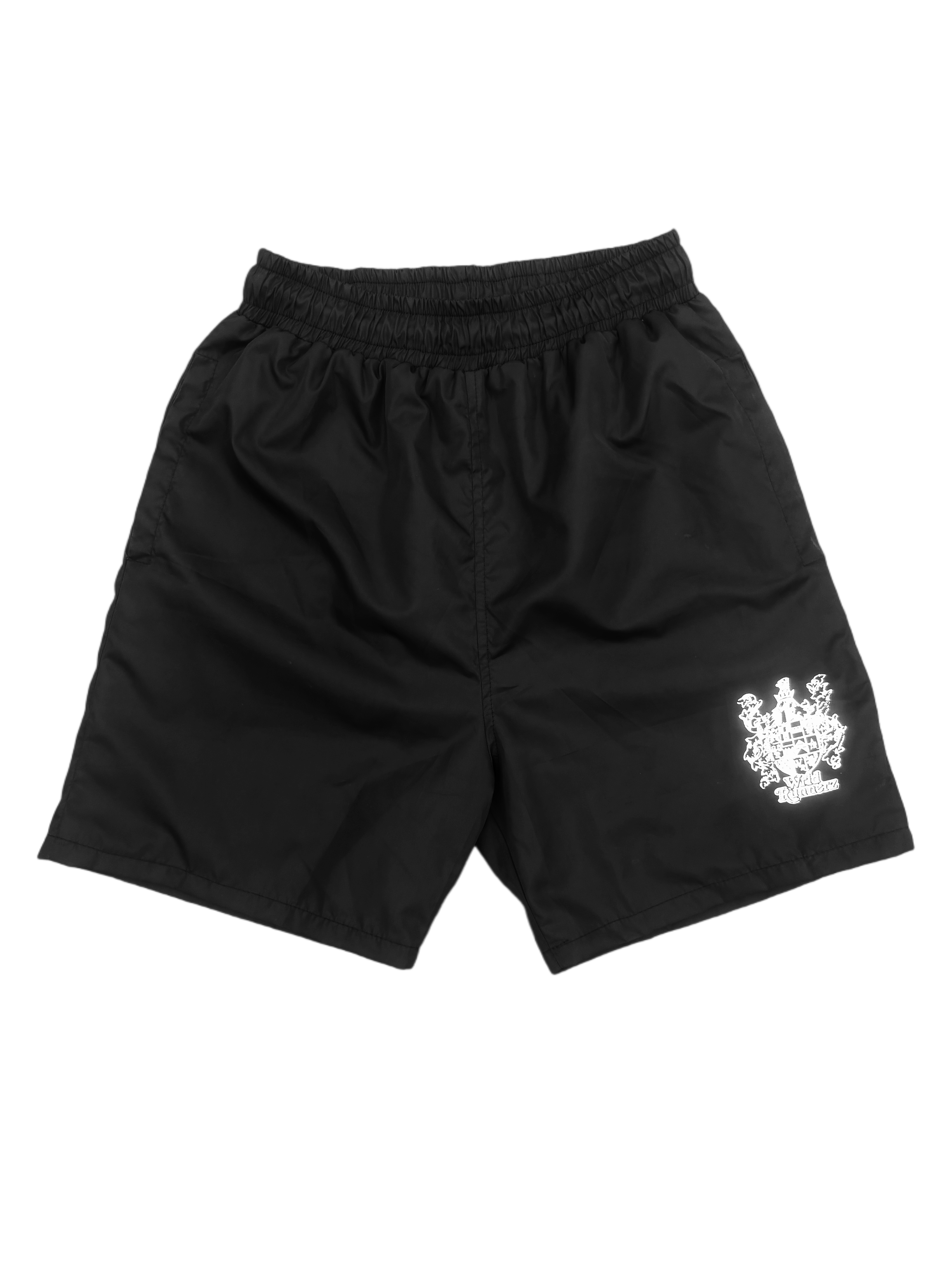 Black windbreaker shorts