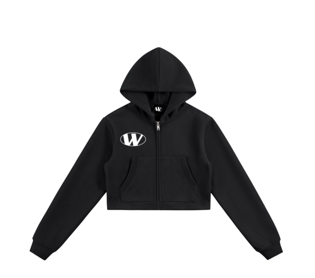 1919 collection Lady Rnnrz cropped zipup hoodie
